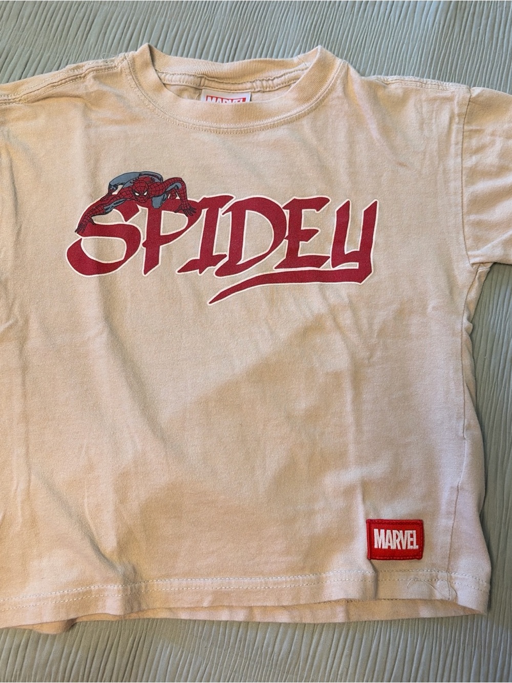 Marvel Kids Spidey Graphic Tee in Cream and Red